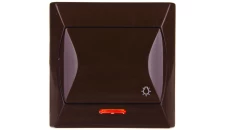 AKCENT Przycisk /światło/ z podświetleniem brązowy ŁP-5AS/24