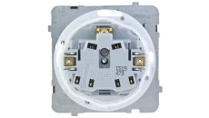 KARO Gniazdo bryzgoszczelne z/u IP44 z przesłonami klapka biała GPH-1SZP/m/00/w