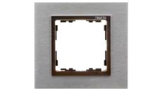 Simon 82 Ramka pojedyncza metalowa inox mat/ ramka pośrednia aluminium mat 82917-34