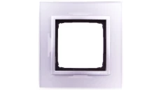 Simon 54 Nature Ramka pojedyncza szkło SREBRNA MGŁA DRN1/71