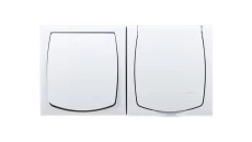 MADERA Łącznik hermetyczny pojedynczy + gniazdo hermetyczne pojedyncze z/u z klapką biały ZH-NŁ1G/00/w