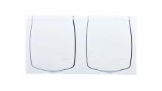 MADERA Gniazdo hermetyczne podwójne z/u IP44 klapka biała GNH-2NZ/00/w
