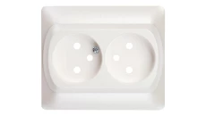 SISTENA LIFE Plakietka gniazda podwójnego pearl 771535