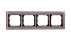 SONATA Ramka poczwórna szare szkło / czarny R-4RGC/41/25