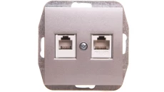 Sentia Gniazdo teleinformatyczne RJ11 RJ45 kat.5e srebrny połysk 1459-56