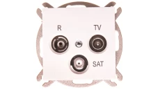 Sentia Gniazdo antenowe RD/TV/SAT przelotowe 10dB białe 1461-10