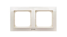 IMPRESJA Ramka podwójna do łączników IP44 ecru RH-2Y/27
