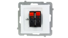 AS Gniazdo głośnikowe podwójne białe GG-2G/m/00