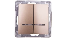 IMPRESJA Łącznik świecznikowy z podświetleniem złoty metalik ŁP-2YS/m/28