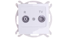 AS Gniazdo antenowe RTV przelotowe 10dB białe GPA-10GP/m/00