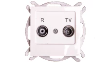 AS Gniazdo antenowe RTV przelotowe 10dB ecru GPA-10GP/m/27