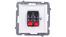 SONATA Gniazdo głośnikowe podwójne ecru GG-2R/m/27