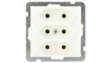 AS Gniazdo potrójne b/u 2.5A EURO ecru GP-3G/m/27