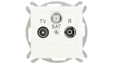 AS Gniazdo antenowe RTV-SAT końcowe ecru GPA-GS/m/27