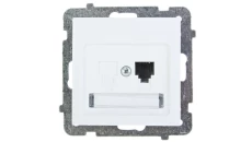 AS Gniazdo telefoniczne pojedyncze RJ11 białe GPT-1G/m/00