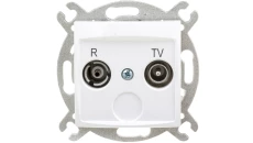 CARLA Gniazdo antenowe R-TV końcowe białe 1752-10