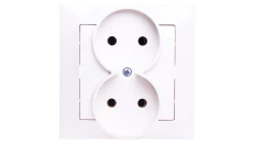 IMPRESJA Gniazdo podwójne b/u ecru GP-2Y/27