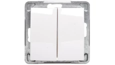 IMPRESJA Przycisk podwójny zwierny ecru ŁP-17Y/m/27