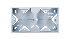 IMPRESJA Puszka natynkowa podwójna srebro PNP-2Y/18