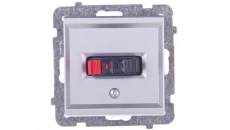 SONATA Gniazdo głośnikowe pojedyncze srebro mat GG-1R/m/38