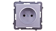 SONATA Gniazdo pojedyncze b/u srebro mat GP-1R/m/38