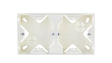 AS Puszka natynkowa podwójna ecru PNP-2G/27