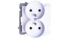 SONATA Gniazdo podwójne z/u białe GP-2RRZ/m/00