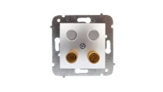 CARLA Gniazdo głośnikowe pojedyncze srebrne 1757-16