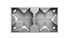 IMPRESJA Puszka natynkowa podwójna tytan PNP-2Y/23