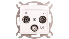 CARLA Gniazdo antenowe R-TV-SAT 10dB białe 1761-10