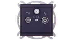 SONATA Gniazdo antenowe RTV-SAT końcowe czarny metalik GPA-RS/m/33