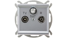 SONATA Gniazdo antenowe RTV-SAT końcowe srebro mat GPA-RS/m/38