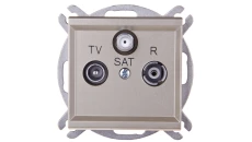 SONATA Gniazdo antenowe RTV-SAT końcowe szampański złoty GPA-RS/m/39