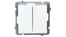 SONATA Przycisk podwójny zwierny ecru ŁP-17R/m/27