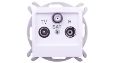 IMPRESJA Gniazdo antenowe RTV-SAT przelotowe białe GPA-YSP/m/00