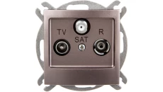 IMPRESJA Gniazdo antenowe RTV-SAT przelotowe tytan GPA-YSP/m/23