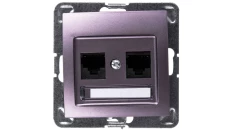IMPRESJA Gniazdo komputerowe podwójne RJ45 kat.5e MMC tytan GPK-2Y/K/m/23