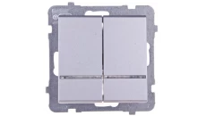 SONATA Łącznik świecznikowy z podświetleniem srebro mat ŁP-2RS/m/38