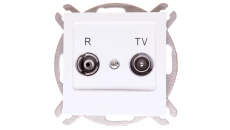 AS Gniazdo antenowe RTV zakończeniowe 10dB białe GPA-10GPZ/m/00