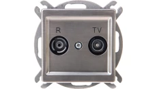 SONATA Gniazdo antenowe RTV przelotowe 14dB stal inox GPA-14RMP/m/37