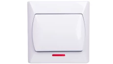 AKCENT Łącznik pojedynczy z podświetleniem biały ŁP-1AS/00