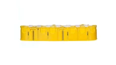 Patibox Puszka podtynkowa poczwórna pozioma IP20 żółta 080054