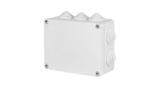INDUSTRIAL Puszka hermetyczna n/t 198x163x80mm z 10 dławnicami IP55 szara 2711-02