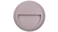 Oprawa schodowa LED SILVER OD 2W 100lm 220-240V AC 120 stopni IP65 okrągła, ciepły biały, szara LD-OSSLOD2W-80
