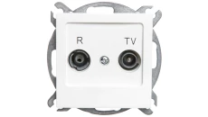 AS Gniazdo antenowe RTV przelotowe 16dB ecru GPA-16GP/m/27