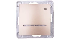 IMPRESJA Łącznik krzyżowy z podświetleniem złoty metalik ŁP-4YS/m/28