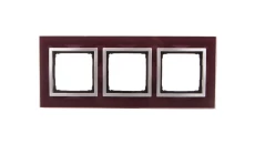Simon 54 Nature Ramka potrójna szkło KUSZĄCA ŚLIWKA DRN3/89