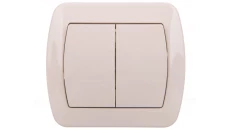Simon Akord Łącznik schodowy podwójny 10AX 250V beż AW6/2/12