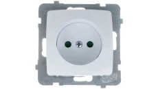 KARO Gniazdo pojedyncze b/u z przesłonami biały GP-1SP/m/00