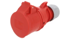 Gniazdo przenośne 16A 5P 400V czerwone IP44 SHARK 215-6